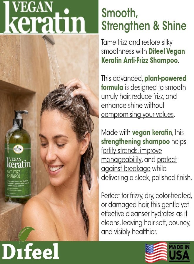Difeel Vegan Keratin Anti Frizz Smoothing Shampoo - Travel Size 2.5 Ounce - Image 4