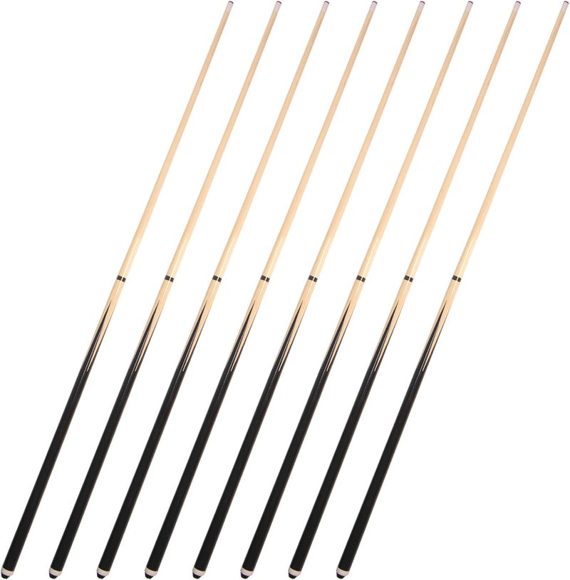 Pool Cues 2-Piece 58 Inch House Bar Billiard Cue Sticks 19oz - 21oz 13mm Glue-on Tips Hardwood Wooden Cues Set of 2 / Set of 4 / Set of 6