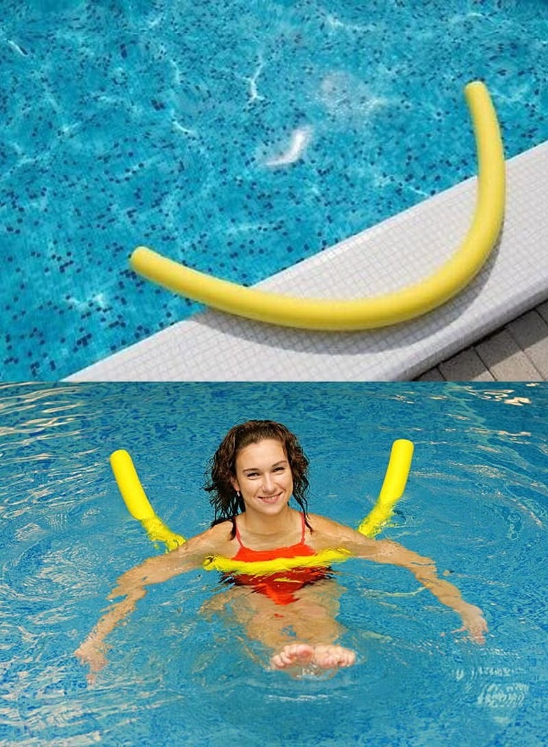 أرام معكرونة سباحة ممتازة للسباحة من أجل استرخاء الماء رياضات مائية مع قوة طفو ودعم قوية لضمان السلامة والحد الأقصى من المتعة، مناسبة للأطفال البالغين، السباحة العائمة مساعدة.6.5*150 سم - Image 2