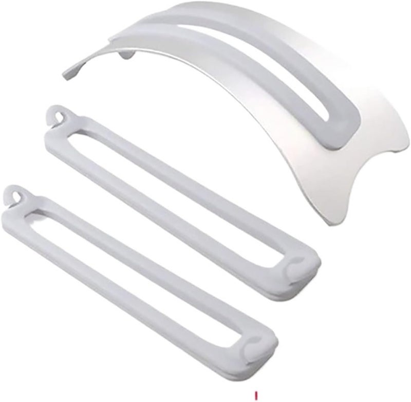 Silver Aluminum Space Saving Laptop Vertical Stand Desktop Holder With Silicone Pad - Image 1