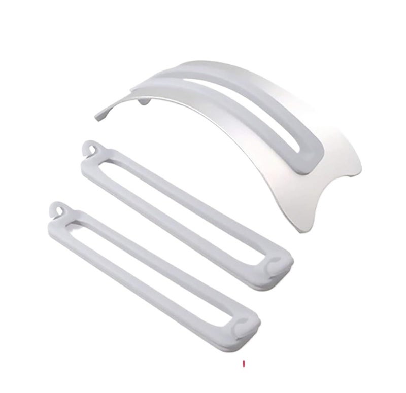 Silver Aluminum Space Saving Laptop Vertical Stand Desktop Holder With Silicone Pad - Image 2