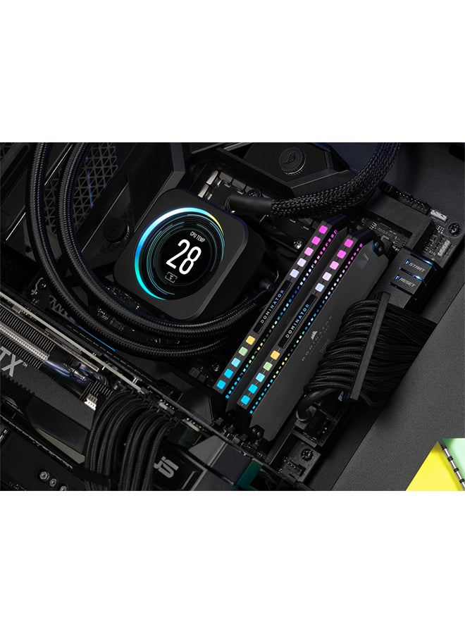 CORSAIR DOMINATOR PLATINUM RGB DDR5 64GB (2x32GB) DDR5 6600 (PC5-52800) C32 1.4V Intel XMP Memory Grey - Image 2