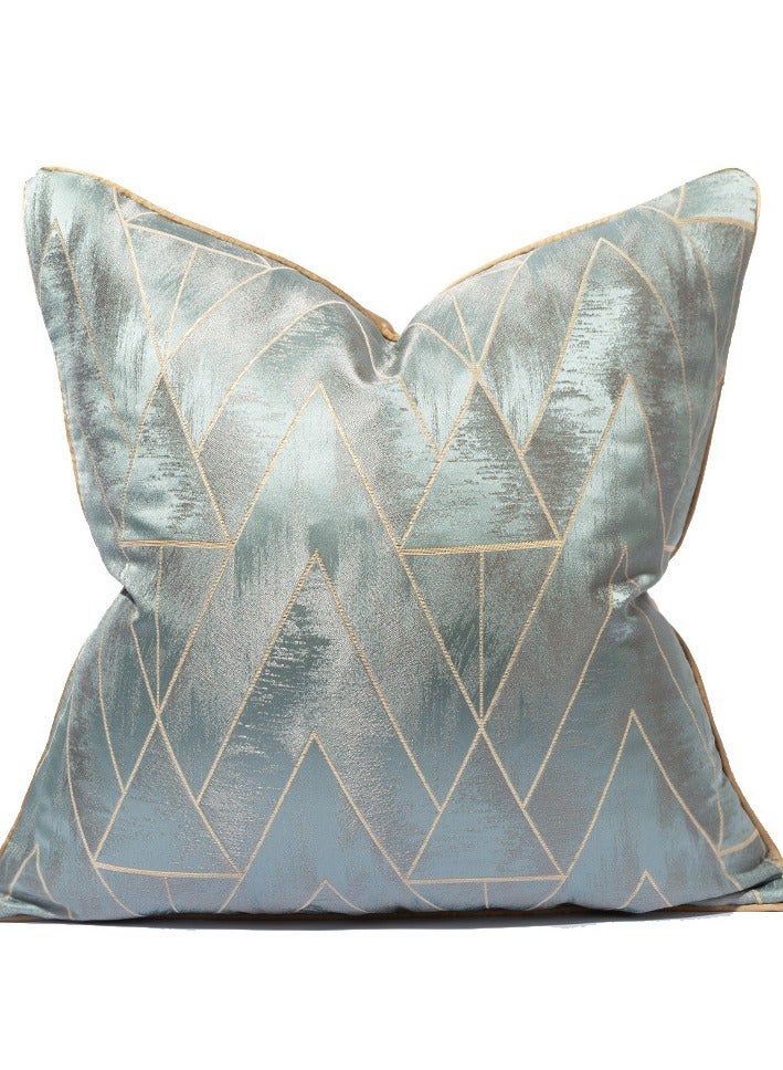 Modern Light Luxury Simple Pillow Hotel Blue Series Cushion Gold Luxury Apartment Bedding Pillow Set  - Image 1