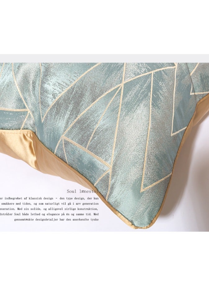 Modern Light Luxury Simple Pillow Hotel Blue Series Cushion Gold Luxury Apartment Bedding Pillow Set  - Image 4
