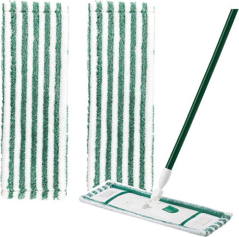 Rinakou Libman Wet & Dry Microfiber Mop Refills - 2 Pack Reusable Washable Microfiber Cloth Mop Head Pads for Wet and Dry Use - Image 1
