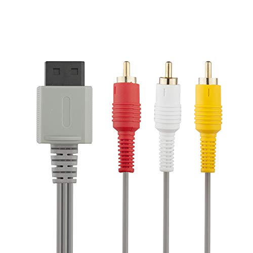 TENINYU 6FT AV Cable for Wii Wii U, Composite 3 RCA Gold-Plated Cable Cord Wire Main 480P Compatible with Wii/Wii U TV HDTV Display - Image 4