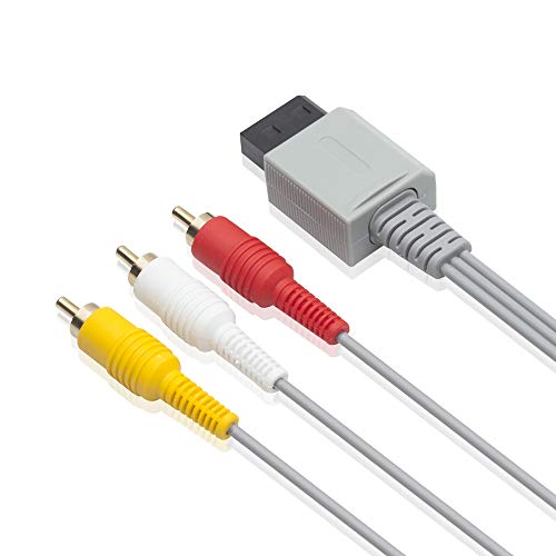 TENINYU 6FT AV Cable for Wii Wii U, Composite 3 RCA Gold-Plated Cable Cord Wire Main 480P Compatible with Wii/Wii U TV HDTV Display - Image 3