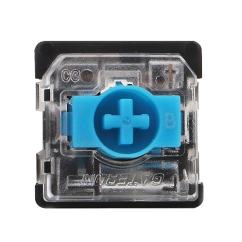 GATERON KS-33 Low Profile 2.0 Keyboard Switches, 3 Pin Black Bottom Factory Pre-lubed for Low Profile MX Mechanical Keyboard (Blue, 35PCS) - Image 1
