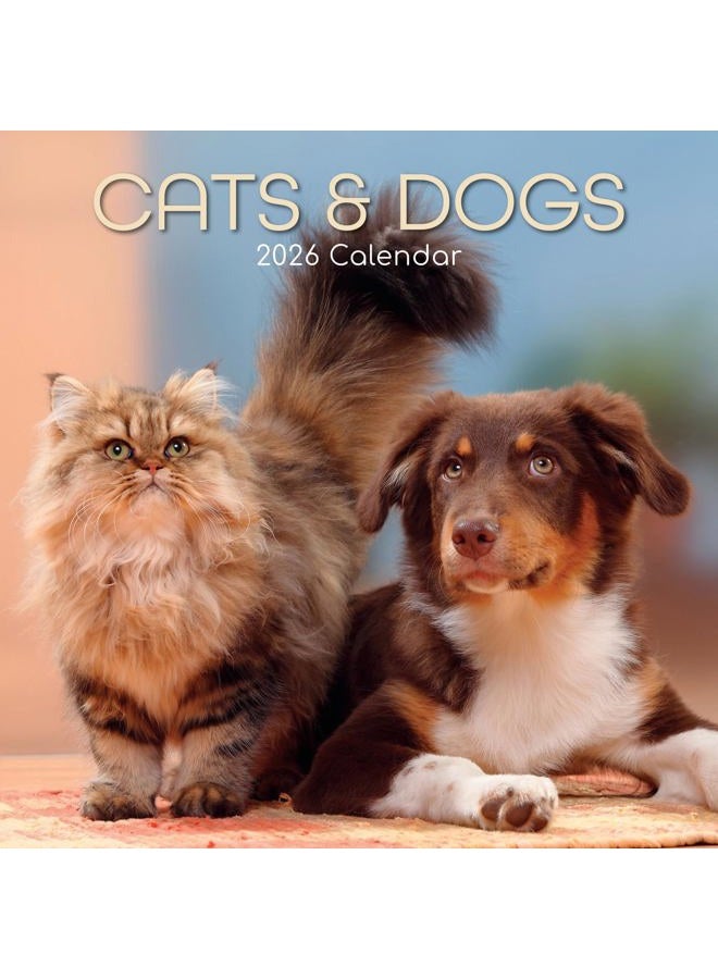 The Gifted Stationery The Gifted Stationary 2026 Square Wall Calendar, Cats & Dogs, 16-Month Animals Theme Hanging Calendar with 180 Reminder Stickers, Month Planner for Home, or Creative Spaces, 12x12 In - Image 1