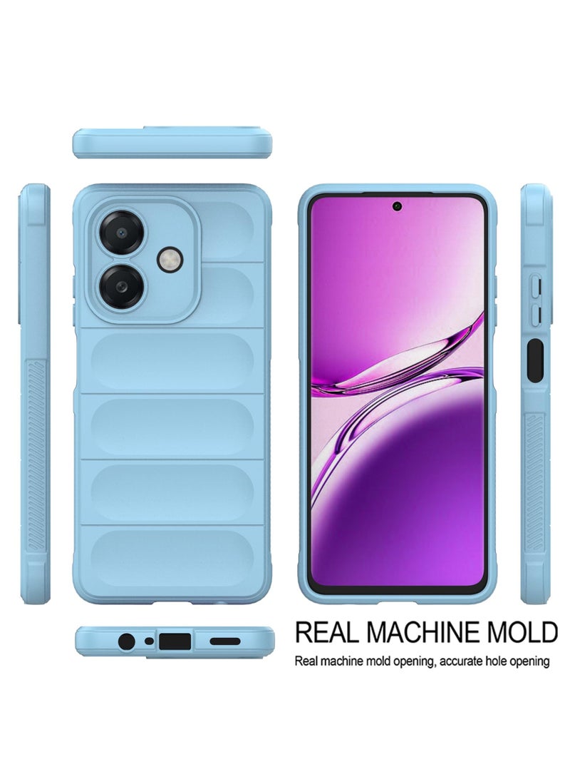 Generic - Premium Protection Back Silicone Case Compatible with Oppo A3/A3X Magic Shield Shockproof Case with Camera Protection (Baby Blue) - Image 1
