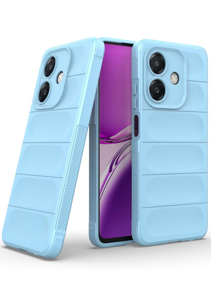 Generic - Premium Protection Back Silicone Case Compatible with Oppo A3/A3X Magic Shield Shockproof Case with Camera Protection (Baby Blue) - Image 1