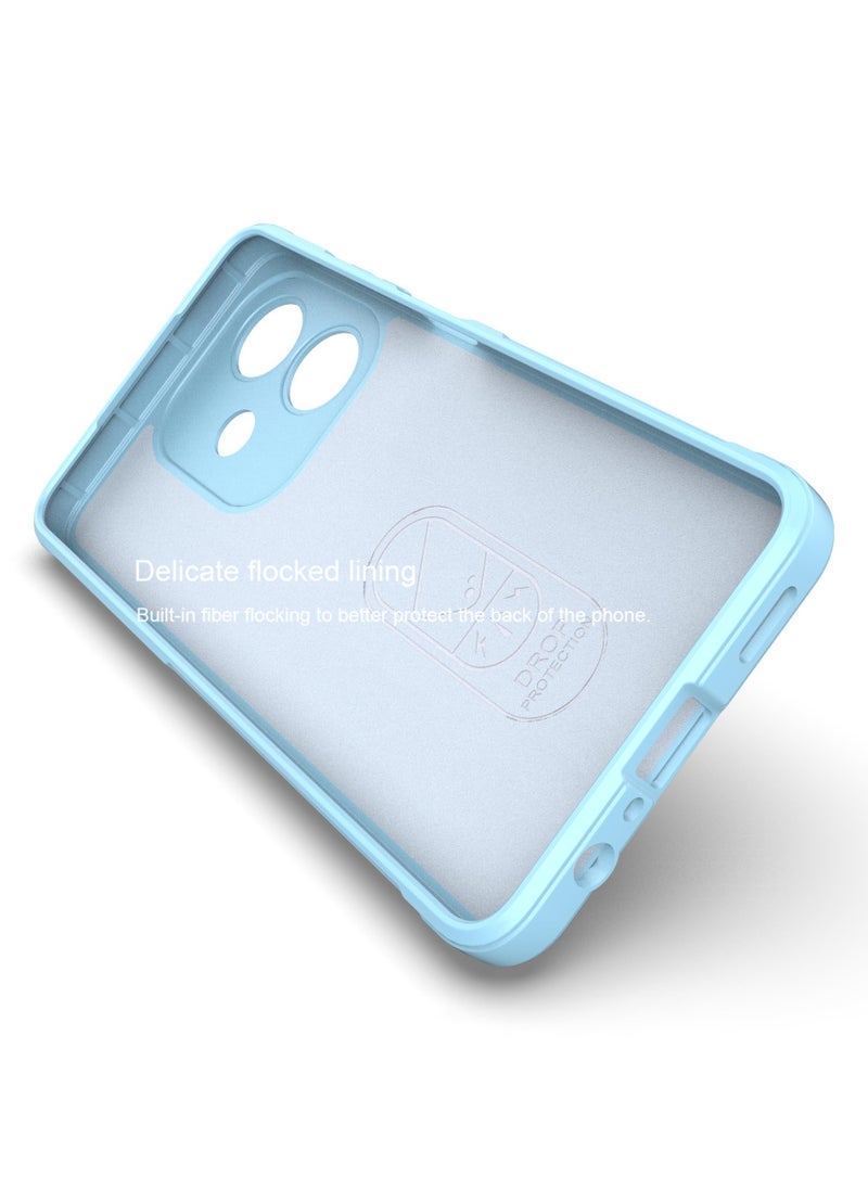 Generic - Premium Protection Back Silicone Case Compatible with Oppo A3/A3X Magic Shield Shockproof Case with Camera Protection (Baby Blue) - Image 1