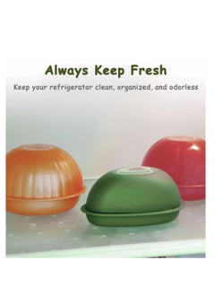 SYOSI 3Pcs Plastic Vegetable Fresh Storage Box, Fruit and Vegetable Shaped Sealed Keeper Food Saver Storage Containers, Vegetable Crisper, Tomato Saver, Onion Container and Avocado Saver  - Image 4