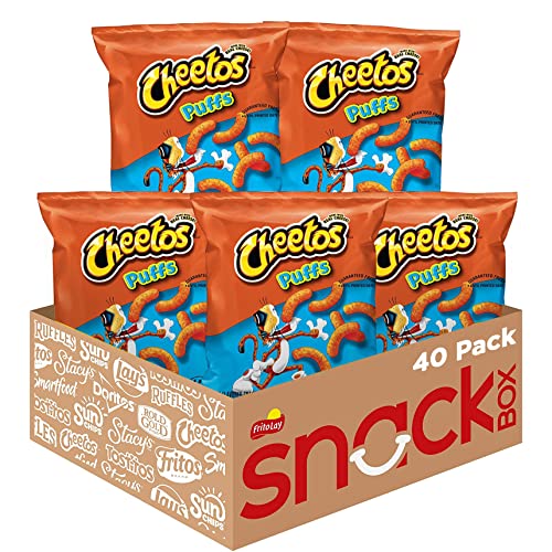 Cheetos Cheese Flavored Snacks, Puffs, 0.875 Ounce (Pack of 40) - Image 1