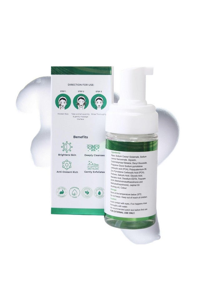 NOURRIR CleanseMe Green Dew Foaming Face Wash | 100ML | Enriched With Glycolic Acid & Nutmeg Oil | Acne Freedom | - Image 4