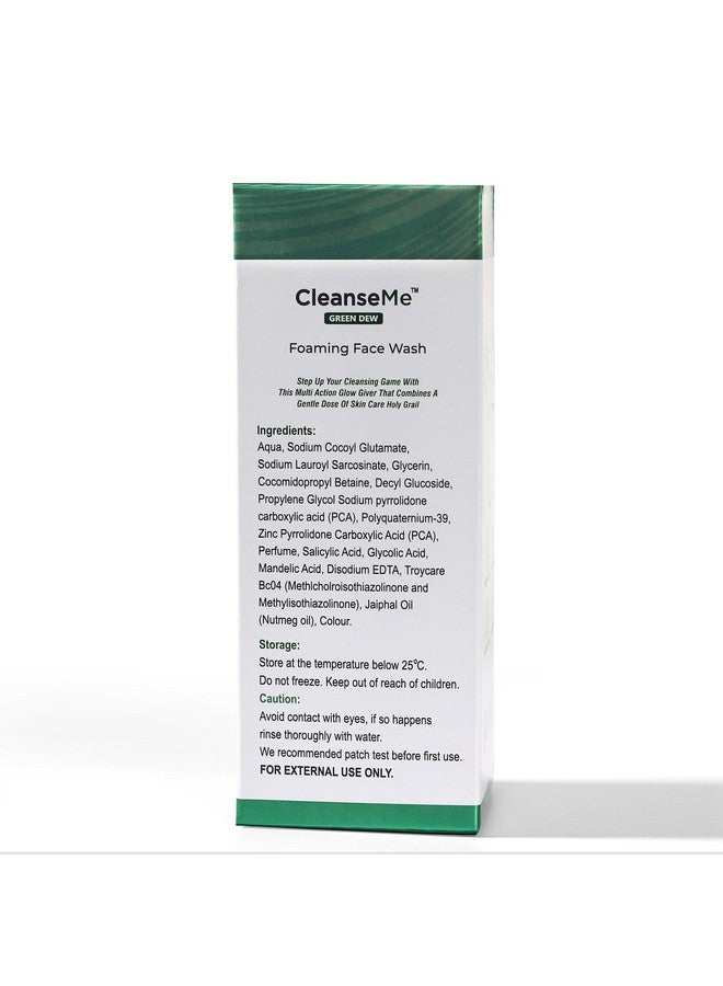 NOURRIR CleanseMe Green Dew Foaming Face Wash | 100ML | Enriched With Glycolic Acid & Nutmeg Oil | Acne Freedom | - Image 5