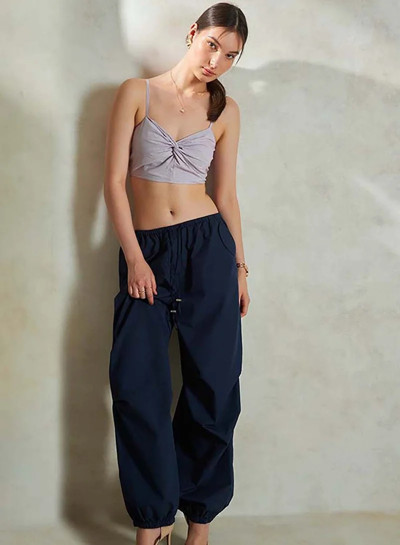 Virgio VIRGIO 100% Cotton Twist Front Striped Cami Top