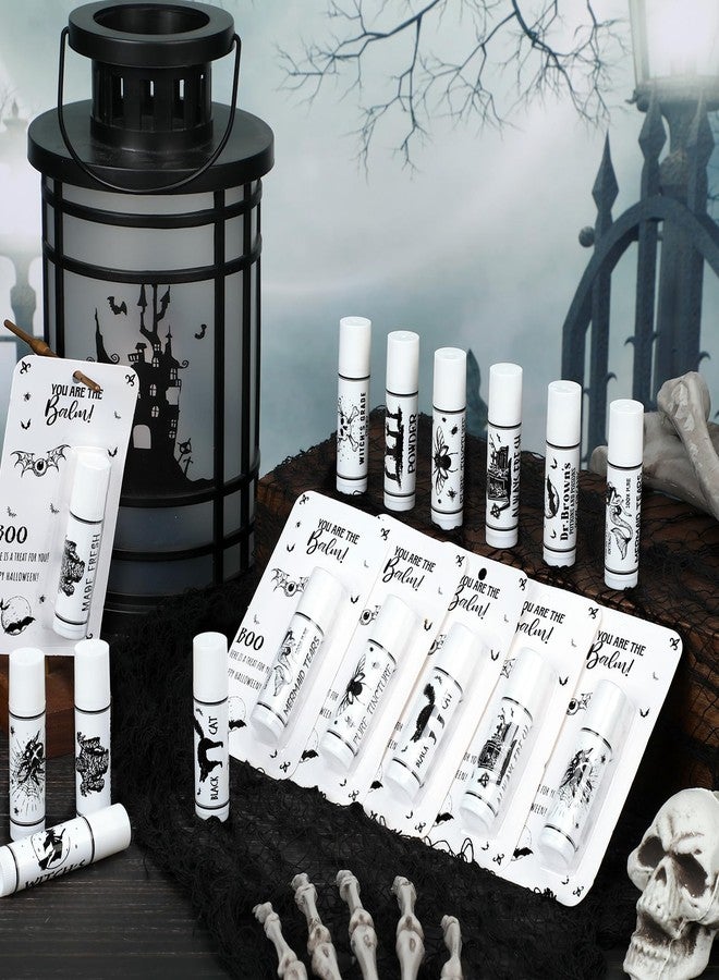 Sacubee 60 Pcs Halloween Party Favors Bulk Skull Lip Balms Gifts Vintage Spooky Halloween Party Gifts Appreciation Goodies Stuffers Small Thank You Presents for Women Men Staff Coworkers Adults - Image 2