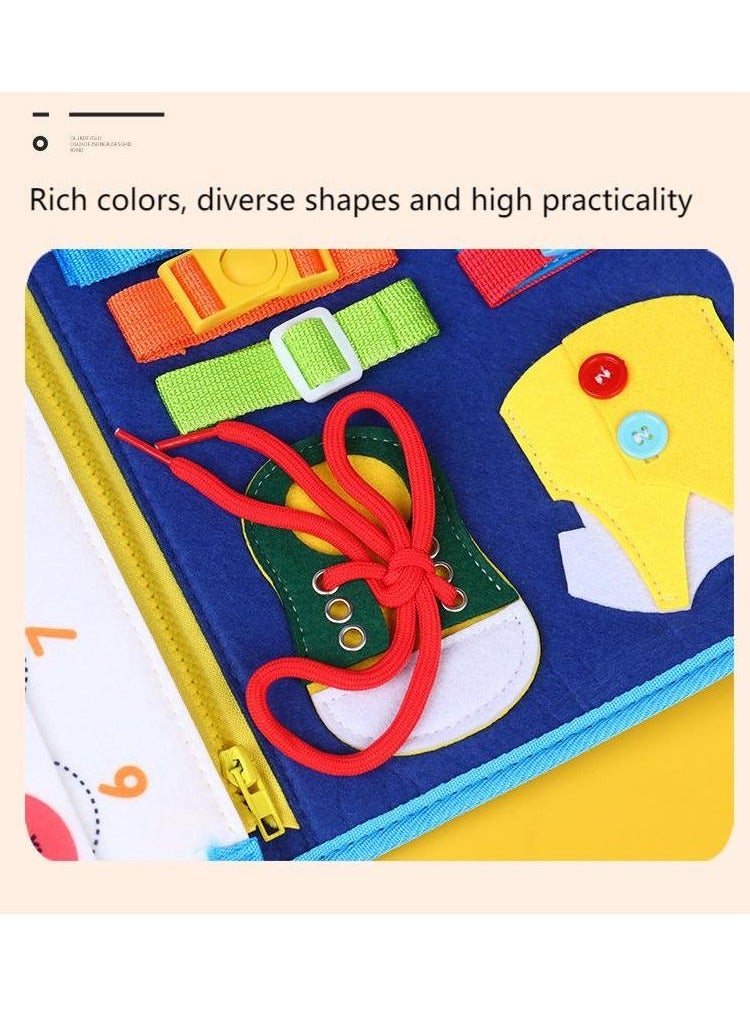 Kids' Felt Learning Board, Early Education Toy for Toddlers, Educational Sensory Dressing Practice Busy Board, Dinosaur - themed Learning Board  - Image 5