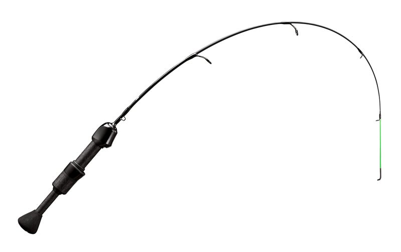 13 FISHING - The Snitch Pro/Freefall Ghost - Inline Ice Fishing Combo - 23" with Flex-Core Quick Action Tip - Left Hand Retrieve - SNPFF-23-LH Black - Image 2