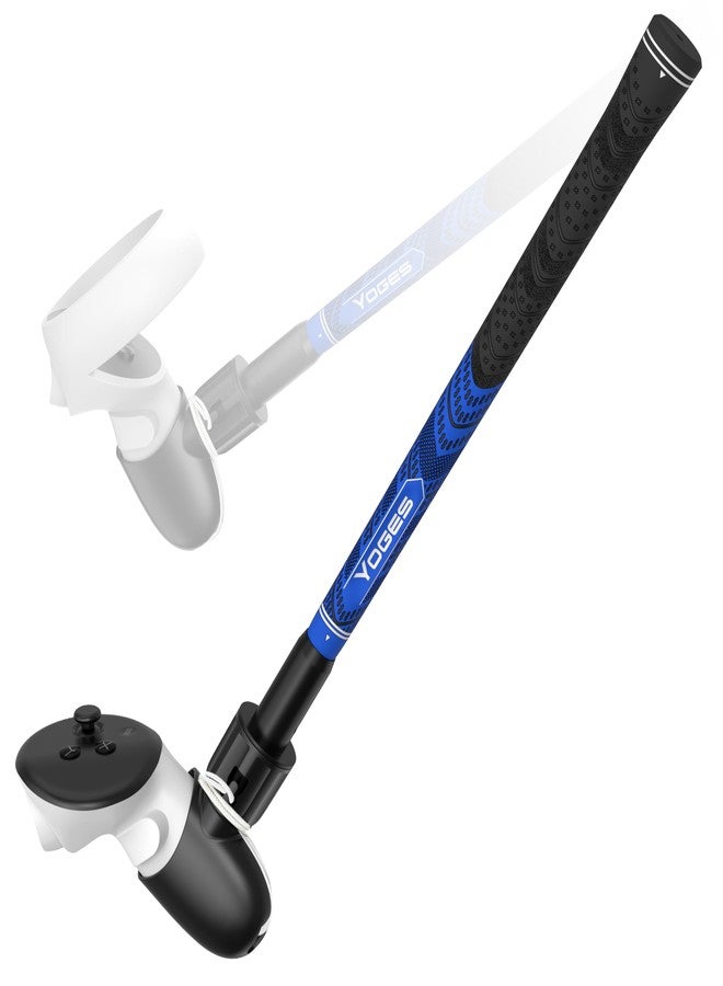YOGES VR Golf Club Attachment Compatible with Meta Quest 3/ Oculus Quest 2 Controller, Virtual Reality Golf Handle Grips 90 Degree Design Keep Tracking for Golf VR Games (ONLY for Right Controller) - Image 1