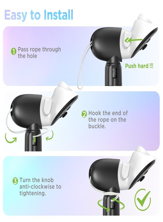 YOGES VR Golf Club Attachment Compatible with Meta Quest 3/ Oculus Quest 2 Controller, Virtual Reality Golf Handle Grips 90 Degree Design Keep Tracking for Golf VR Games (ONLY for Right Controller) - Image 5