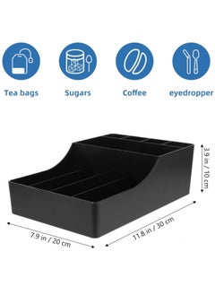 XiuWoo Coffee Station Organizer for Counter Coffee Bar Accessories Storage Multi Function Straw Rack Storage Box  - Image 2