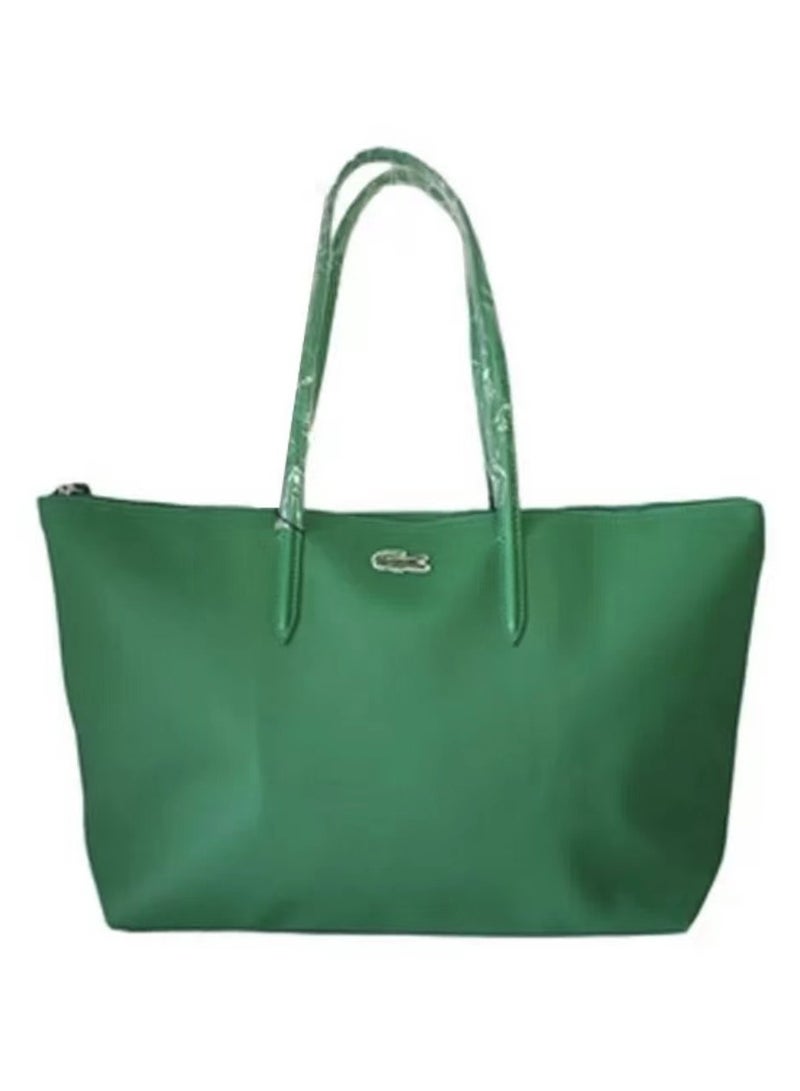 Fashion casual design tote bag shopping bag one shoulder handbag green 