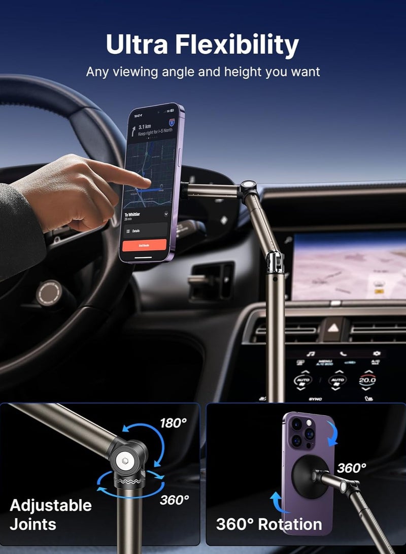 جيسوس حامل هاتف مغناطيسي من JSAUX للسيارة أو الشاحنة مع ذراع طويل، قاعدة تثبيت في حامل الأكواب مع MagMount - Image 4