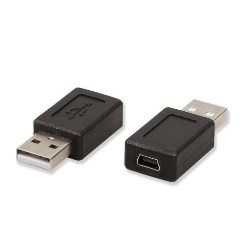 ELECTOP 2 Pack USB 2.0 A Male to USB B Mini 5 Pin Female Adapter Converter - Image 1