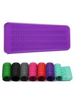 ZAXOP Resistant Silicone Mat Pouch for Flat Iron Curling IronHot Hair Tools Purple