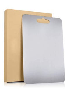 Fully Stainless Steel Chopping & Cutting Board Metal Board for Kitchen Chopping Board for Fruit Vegetable Bread & Meat Durable Safe & Heavy Duty Medium 31 cm x 21 cm
