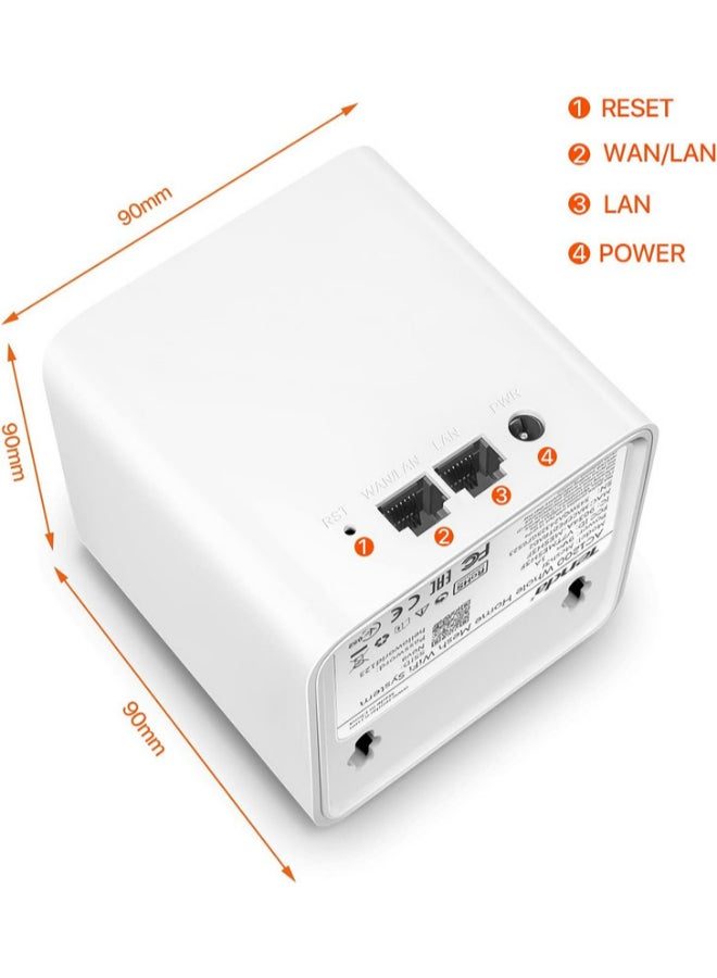 Tenda MW3 AC1200 Whole Home Mesh WiFi System (3-Pack) White - Image 3