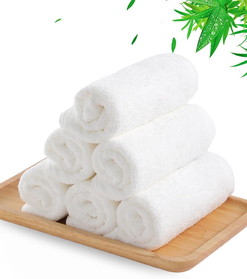 AYUS Premium Soft Feel FaceTowels Set 12 x 12 inches 100 Cotton Ultra Soft and Highly Absorbent 500GSM Towels for Bathroom Gym Shower Hotel and Spa White Pack of 6 - Image 4