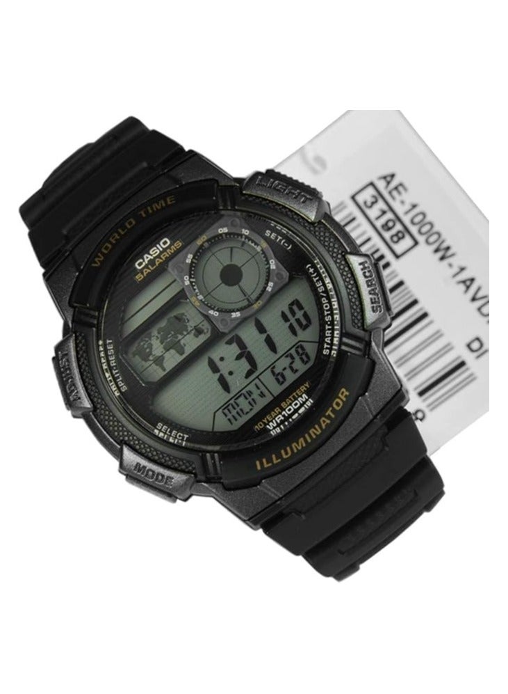 كاسيو ساعة كاسيو AE-1000W-1AVDF للرجال، مقاومة للماء، رقمية، 44 مم، أسود - Image 2