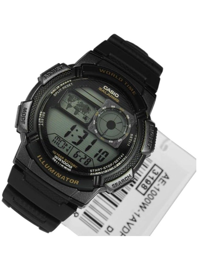 كاسيو ساعة كاسيو AE-1000W-1AVDF للرجال، مقاومة للماء، رقمية، 44 مم، أسود - Image 3