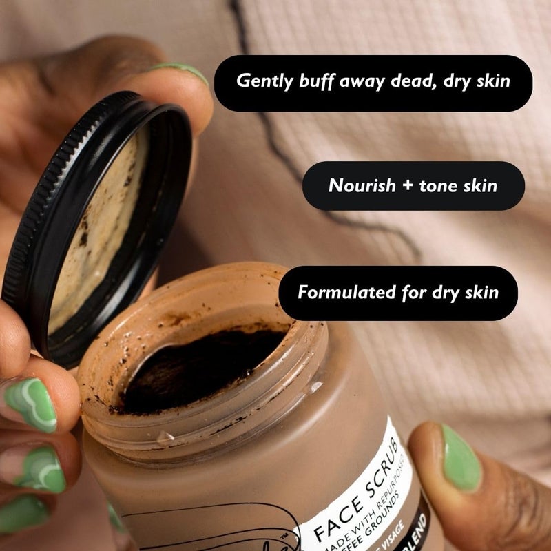 UpCircle Coffee Face Scrub - Citrus Blend For Normal + Dry Skin 3.5oz- Shea Butter, Coconut + Rosehip Oil - Natural, Vegan Face Exfoliator For Soft, Smooth Skin - Image 2