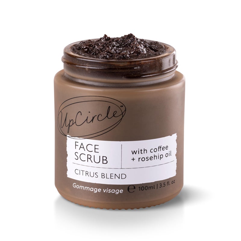 UpCircle Coffee Face Scrub - Citrus Blend For Normal + Dry Skin 3.5oz- Shea Butter, Coconut + Rosehip Oil - Natural, Vegan Face Exfoliator For Soft, Smooth Skin - Image 1
