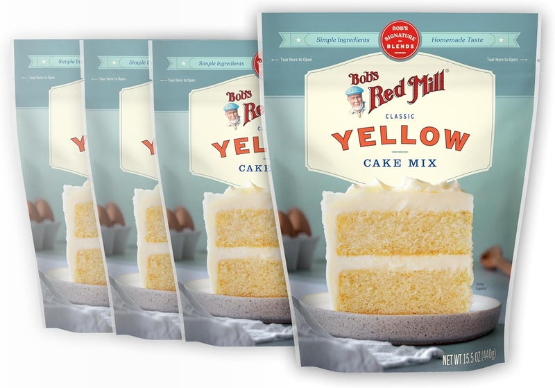 Bob's Red Mill Classic Yellow Cake Baking Mix, 15.5oz (Pack of 4) - Non-GMO, Kosher - Image 1