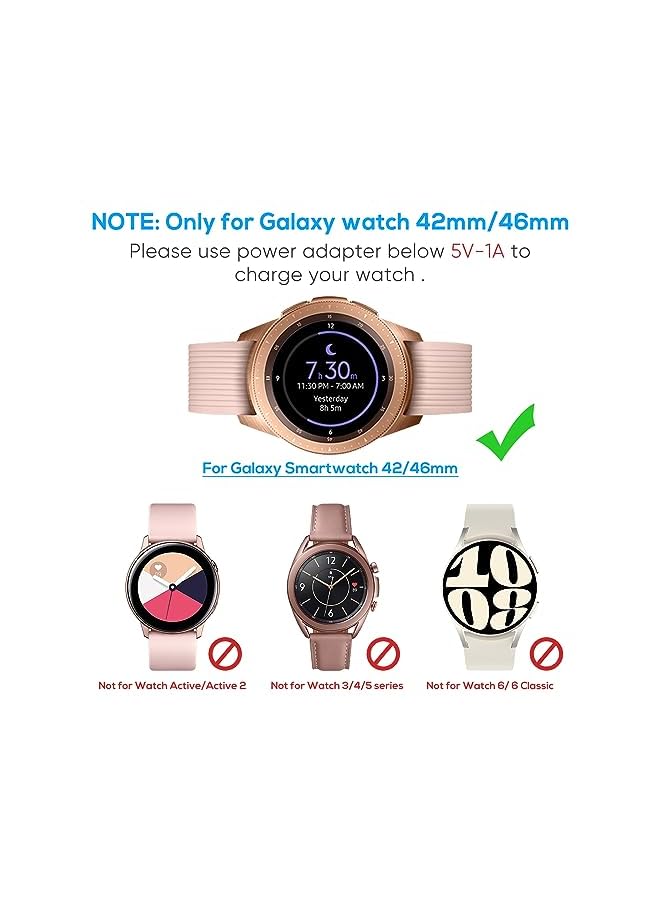 Zaboon Charger Compatible With Samsung Galaxy Watch 42Mm/46Mm, Upgraded Charging Cradle Dock For Samsung Galaxy Watch Sm-R800/R810/R815 Smart Watch Charger (Not For Active), Black - Image 2