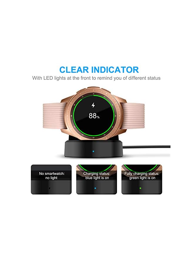 Zaboon Charger Compatible With Samsung Galaxy Watch 42Mm/46Mm, Upgraded Charging Cradle Dock For Samsung Galaxy Watch Sm-R800/R810/R815 Smart Watch Charger (Not For Active), Black - Image 4