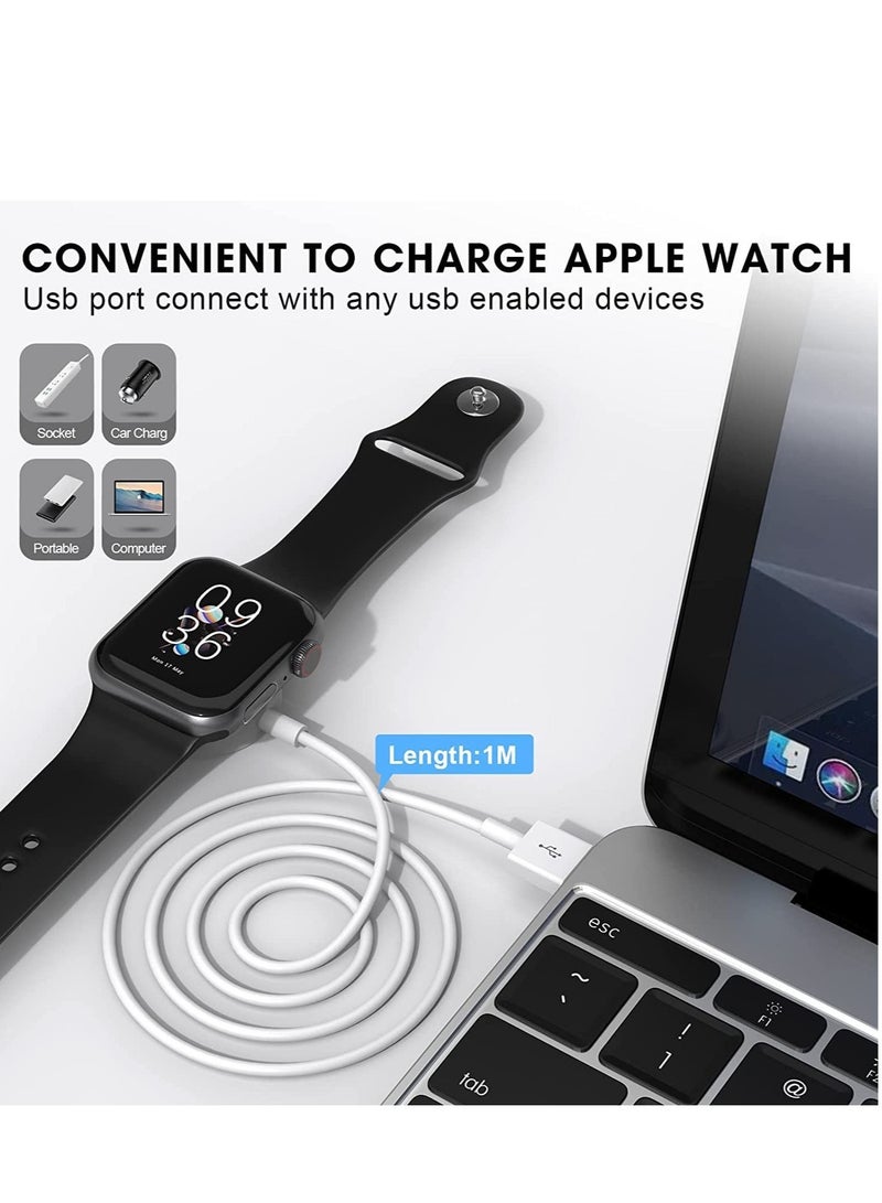 "2022 Upgraded Magnetic Fast Charger for Apple Watch - Portable Wireless Charging Cable for Series Ultra/8/7/6/SE/5/4/3/2/1, 3.3ft/1M, White" - Image 5