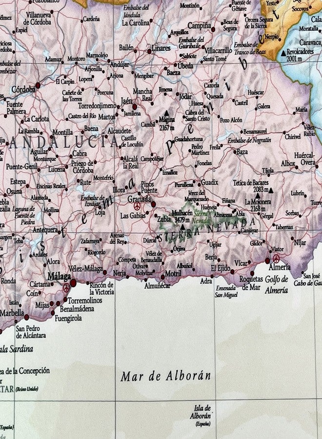 Maps International Wall Map of Spain & Portugal - Classic Poster - 16.5 x 23.4 inches - Maps International - Image 4