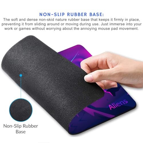 Aliens Mouse Pad for Computer, Laptop, Smooth Premium Cloth Surface, Non-Slip Rubber Base, Speed and Precision Operation Compatible with Laser and Optical Mouse, Gaming, Office, Home 230x190mm (SP-16) - Image 2