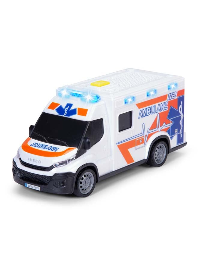Dickie Iveco Daily Ambulance Toy Vehicle 18cm with Freewheel, Realistic Details, Ages 3+ - Image 5