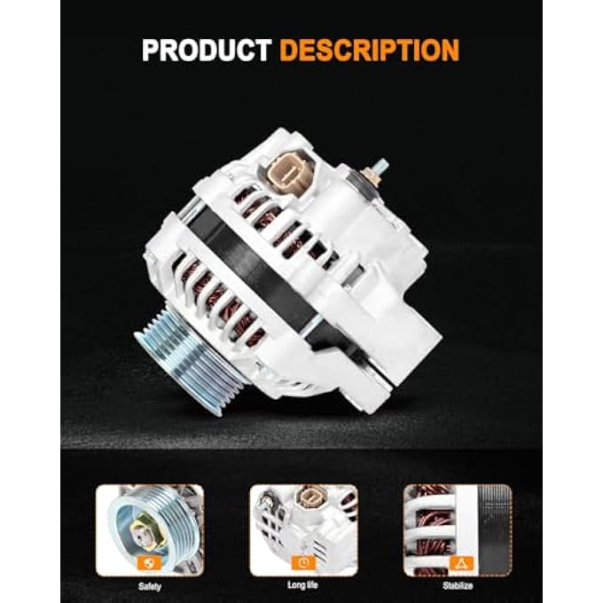 ASAPE New Alternator Fit for 2001-2005 for Acura EL 1.7L, Replace OE 13893 - Image 4