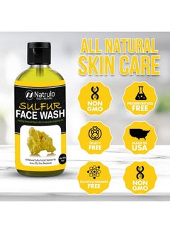 Natrulo Sulfur Face Wash For Acne All Natural Sulfur Facial Cleanser For Oily Skin Breakouts Healing Skincare Blend With Lemongrass Essential Oil 4Oz Mattifying Cleansing Soap Liquid Made In Usa  - Image 4
