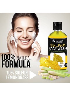 Natrulo Sulfur Face Wash For Acne All Natural Sulfur Facial Cleanser For Oily Skin Breakouts Healing Skincare Blend With Lemongrass Essential Oil 4Oz Mattifying Cleansing Soap Liquid Made In Usa  - Image 5