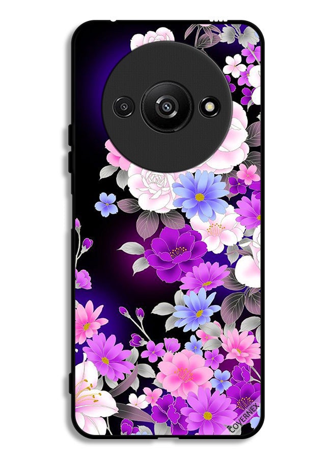 Covernex Xiaomi Redmi A3 4G Protective Case Cover Mix Flowers - Image 1