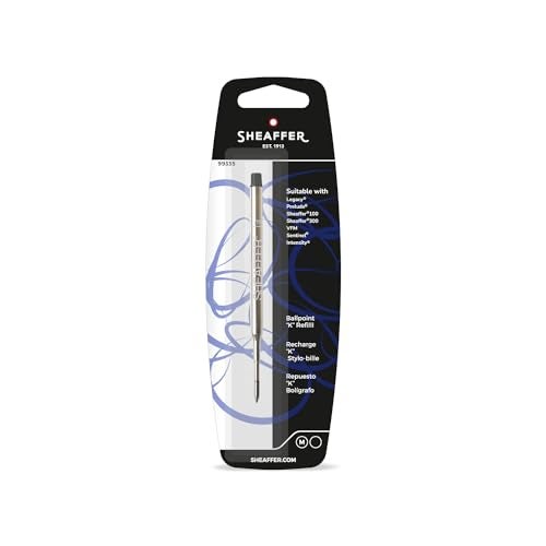 Sheaffer Ballpoint Refill K Style - Black Medium | Compatible with VFM, Sentinel, SH100, SH300, Reminder, ICON Ballpoint Collections - Image 1